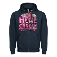 Navy heal cancer for nothing is impossible with god luk Zipper Hoodie - Artiststas