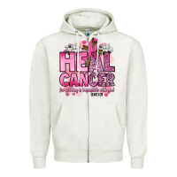 Oatmeal Heather heal cancer for nothing is impossible with god luk Zipper Hoodie - Artiststas
