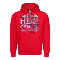 Red heal cancer for nothing is impossible with god luk Zipper Hoodie - Artiststas