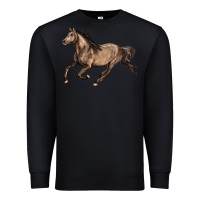 Black Missouri Fox Trotter horse Premium Sweatshirt - LillyAllenDesigns