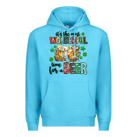 Ocean Blue its the most wonderful time for a year Premium Hoodie - MaliasSmallBusiness