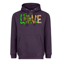 Plum love luck with clover Heavyweight Hoodie - NancyCooperArtShop