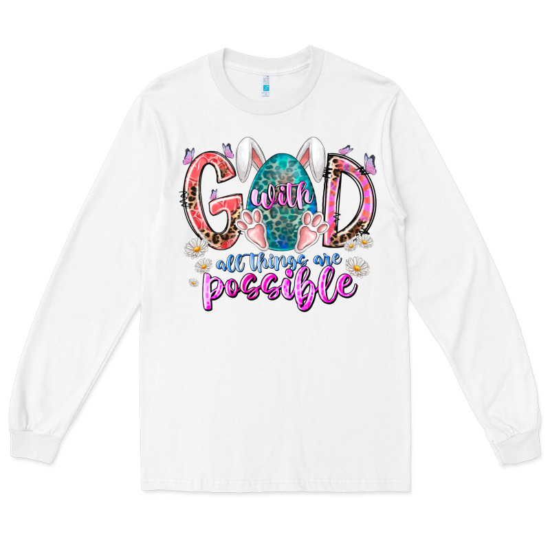 With God All Things Are Possible Long Sleeve Tee by RacoonDesign | Teevron