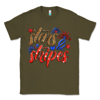 Army Green stars and stripes Classic Tee - HRA Design Shop