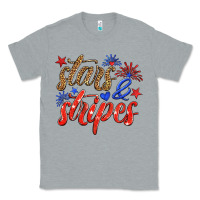 Heather Grey stars and stripes Classic Tee - HRA Design Shop