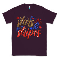 Plum stars and stripes Classic Tee - HRA Design Shop