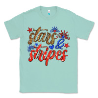 Seafoam stars and stripes Classic Tee - HRA Design Shop