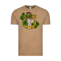 Vintage Coffee st patricks day goat horseshoe shamrock Vintage Tee - RanaPortraitStore
