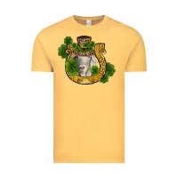 Vintage Mustard st patricks day goat horseshoe shamrock Vintage Tee - RanaPortraitStore