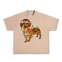 Burro dachshund with christmas lights Urban Heavy Tee - RanaPortraitStore