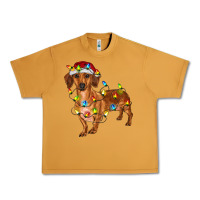 Peanut Butter dachshund with christmas lights Urban Heavy Tee - RanaPortraitStore