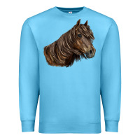 Ocean Blue missouri horse Premium Sweatshirt - LillyAllenDesigns