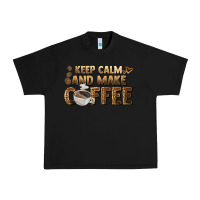 Black keep calm and make coffee Urban Heavy Tee - BarkalooDesign
