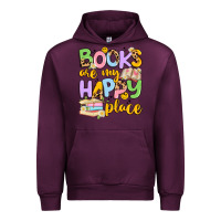 Mauve Wine books are my happy place Urban Hoodie - Artiststas