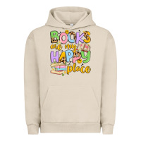 Pigment French Oak books are my happy place Urban Hoodie - Artiststas