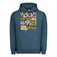 Pigment Midnight Navy books are my happy place Urban Hoodie - Artiststas
