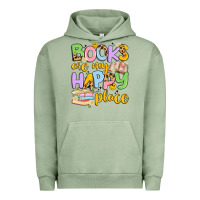 Pigment Oil Green books are my happy place Urban Hoodie - Artiststas