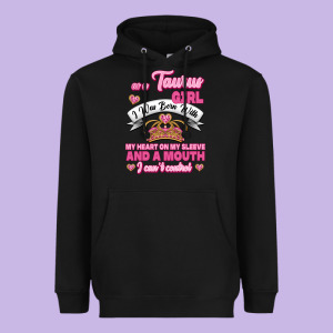 As A Taurus Girl Zodiac Girls Heavyweight Hoodie Designed By Jasminsmagicworld
