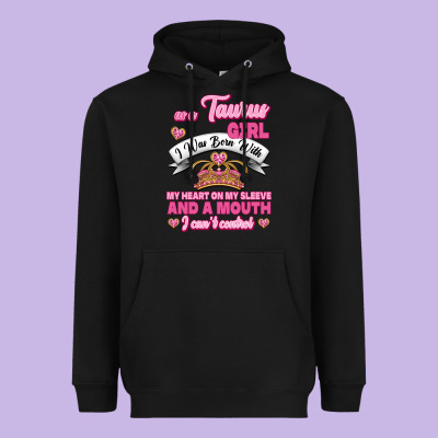 As A Taurus Girl Zodiac Girls Heavyweight Hoodie Designed By Jasminsmagicworld