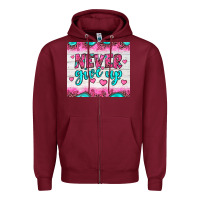 Burgundy never give up Zipper Hoodie - JahusDesignShop
