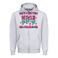 Heather Grey never give up Zipper Hoodie - JahusDesignShop