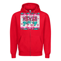 Red never give up Zipper Hoodie - JahusDesignShop