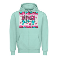 Seafoam never give up Zipper Hoodie - JahusDesignShop