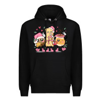 Black mexican christmas pan dulce cartoon characters Premium Hoodie - MaliasSmallBusiness