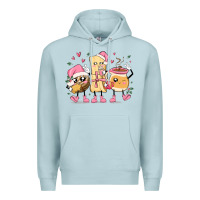 Blue Mist mexican christmas pan dulce cartoon characters Premium Hoodie - MaliasSmallBusiness