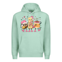 Seafoam mexican christmas pan dulce cartoon characters Premium Hoodie - MaliasSmallBusiness
