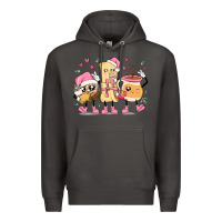 Smoke mexican christmas pan dulce cartoon characters Premium Hoodie - MaliasSmallBusiness