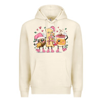 Tofu mexican christmas pan dulce cartoon characters Premium Hoodie - MaliasSmallBusiness