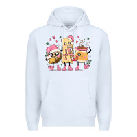 White mexican christmas pan dulce cartoon characters Premium Hoodie - MaliasSmallBusiness