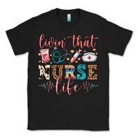 Black livin' that nurse life Classic Tee - FaDigitalArtStudio