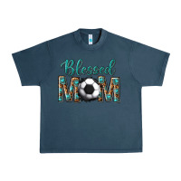 Midnight Navy western blessed mom with soccer Urban Heavy Tee - texasbilliewilder