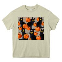 Mossy black cat with pumpkins tumbler Heavy Core Tee - LillyAllenDesigns
