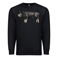 Black berkshire pig Premium Sweatshirt - LillyAllenDesigns