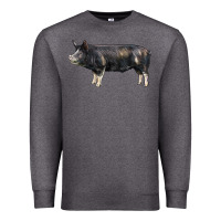 Charcoal Heather berkshire pig Premium Sweatshirt - LillyAllenDesigns