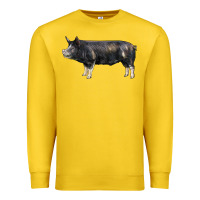Lemon berkshire pig Premium Sweatshirt - LillyAllenDesigns