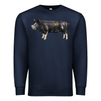 Navy berkshire pig Premium Sweatshirt - LillyAllenDesigns