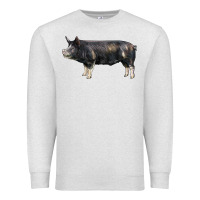 Oatmeal Heather berkshire pig Premium Sweatshirt - LillyAllenDesigns