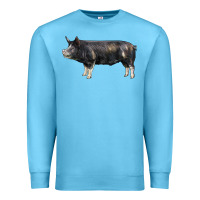 Ocean Blue berkshire pig Premium Sweatshirt - LillyAllenDesigns
