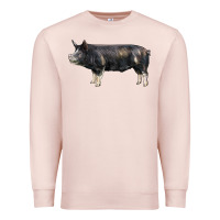 Pale Pink berkshire pig Premium Sweatshirt - LillyAllenDesigns
