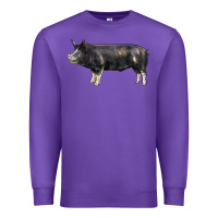 Purple berkshire pig Premium Sweatshirt - LillyAllenDesigns