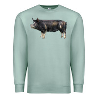 Seafoam berkshire pig Premium Sweatshirt - LillyAllenDesigns