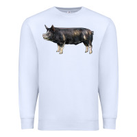 White berkshire pig Premium Sweatshirt - LillyAllenDesigns