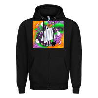 Black cute ghost halloween tumbler Zipper Hoodie - BundleAndBundleShop