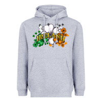 Heather Grey ireland flag Heavyweight Hoodie - NancyCooperArtShop