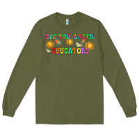 Army Green see you later educators  libbey glass Long Sleeve Tee - HRA Design Shop