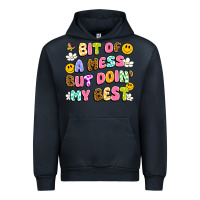 Navy bit of a mess but doin' my best Urban Hoodie - Artiststas